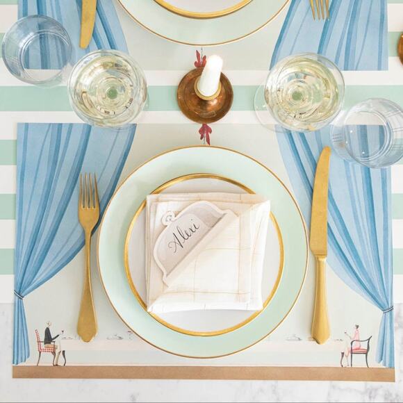 Paper Placemats "Table For Two" 2014 Laura Stoddart Hester Cook Design 25 Total - Picture 3 of 3